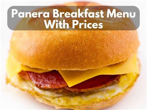 panera menu breakfast